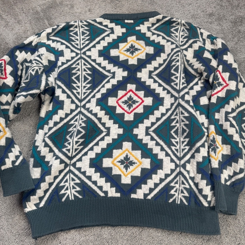 Vintage Claiborne Women's Large Crewneck Sweater 100% Cotton Oversize
